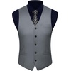 image:imageBABEYOND Mens Suit Vest Slim Fit Waistcoat Business Dress Vests for Suit TuxedoGray