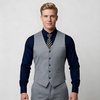 image:imageBABEYOND Mens Suit Vest Slim Fit Waistcoat Business Dress Vests for Suit TuxedoGray