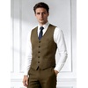 image:imageBABEYOND Mens Suit Vest Slim Fit Waistcoat Business Dress Vests for Suit TuxedoKhaki