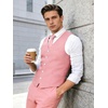 image:imageBABEYOND Mens Suit Vest Slim Fit Waistcoat Business Dress Vests for Suit TuxedoPink