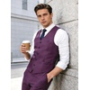 image:imageBABEYOND Mens Suit Vest Slim Fit Waistcoat Business Dress Vests for Suit TuxedoPurple
