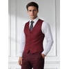 image:imageBABEYOND Mens Suit Vest Slim Fit Waistcoat Business Dress Vests for Suit TuxedoWinered