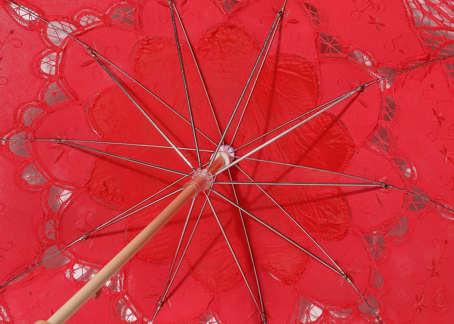 image:imageBABEYOND Lace Umbrella Parasol Vintage Wedding Bridal Umbrella for Decoration Photo Lady Costume 1920s Party ApricotRed