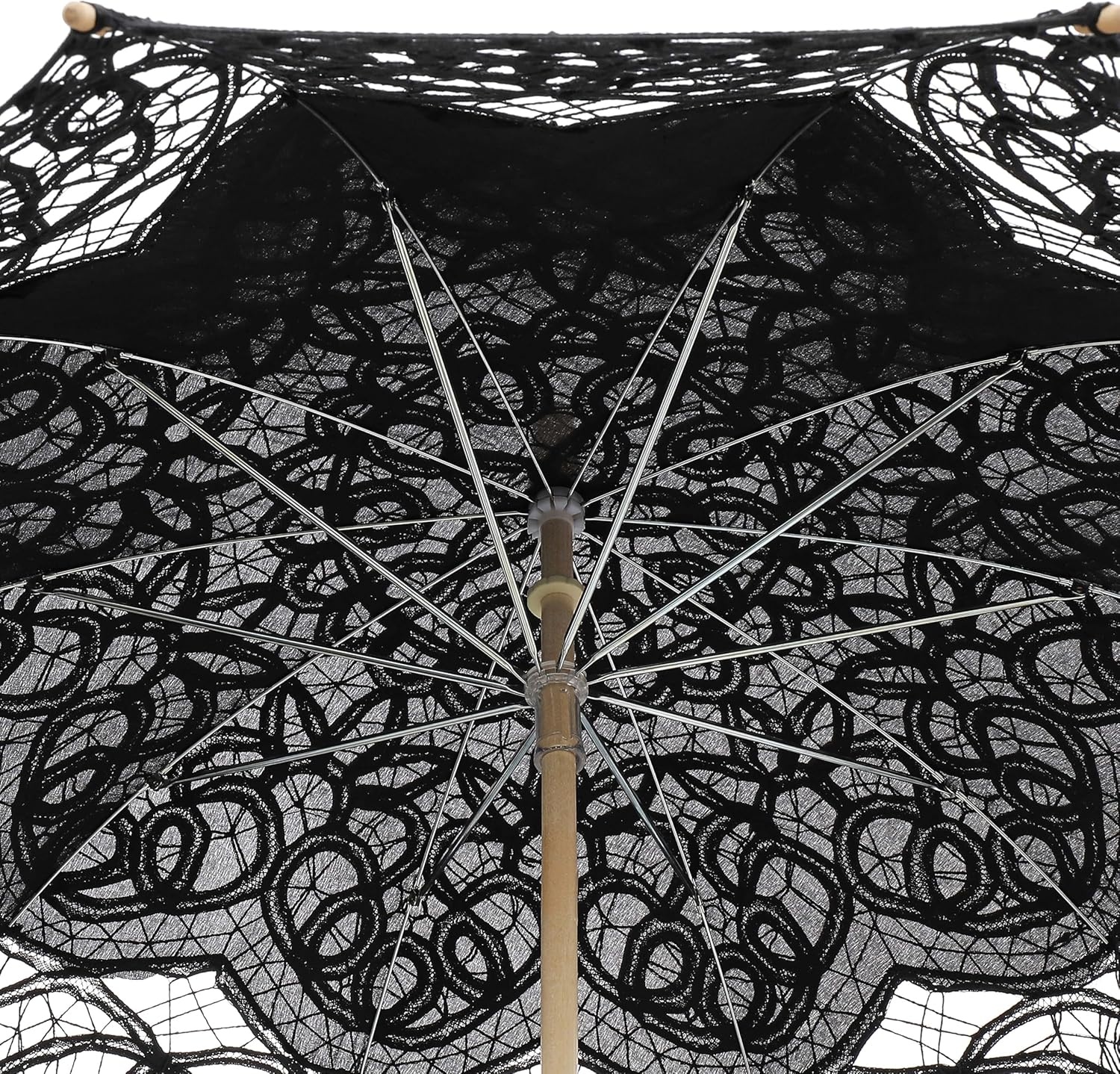 image:imageBABEYOND Lace Umbrella Parasol Vintage Wedding Bridal Umbrella for Decoration Photo Lady Costume 1920s Party Apricotblack