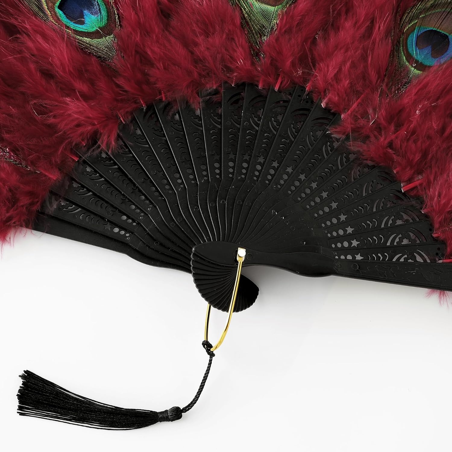 image:imageBABEYOND Marabou Feather Fan 20s Vintage Folding Fan Flapper Hand Fan for Costume Dancing Show Tea Party Wedding Decoration