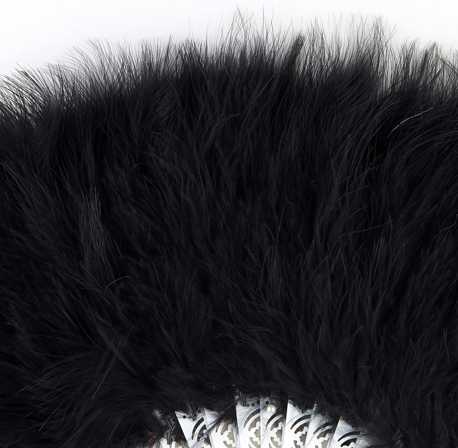 image:imageBABEYOND Marabou Feather Fan 22s Vintage Folding Fan Flapper Hand Fan for Costume Dancing Show Tea Party Wedding DecorationBlack