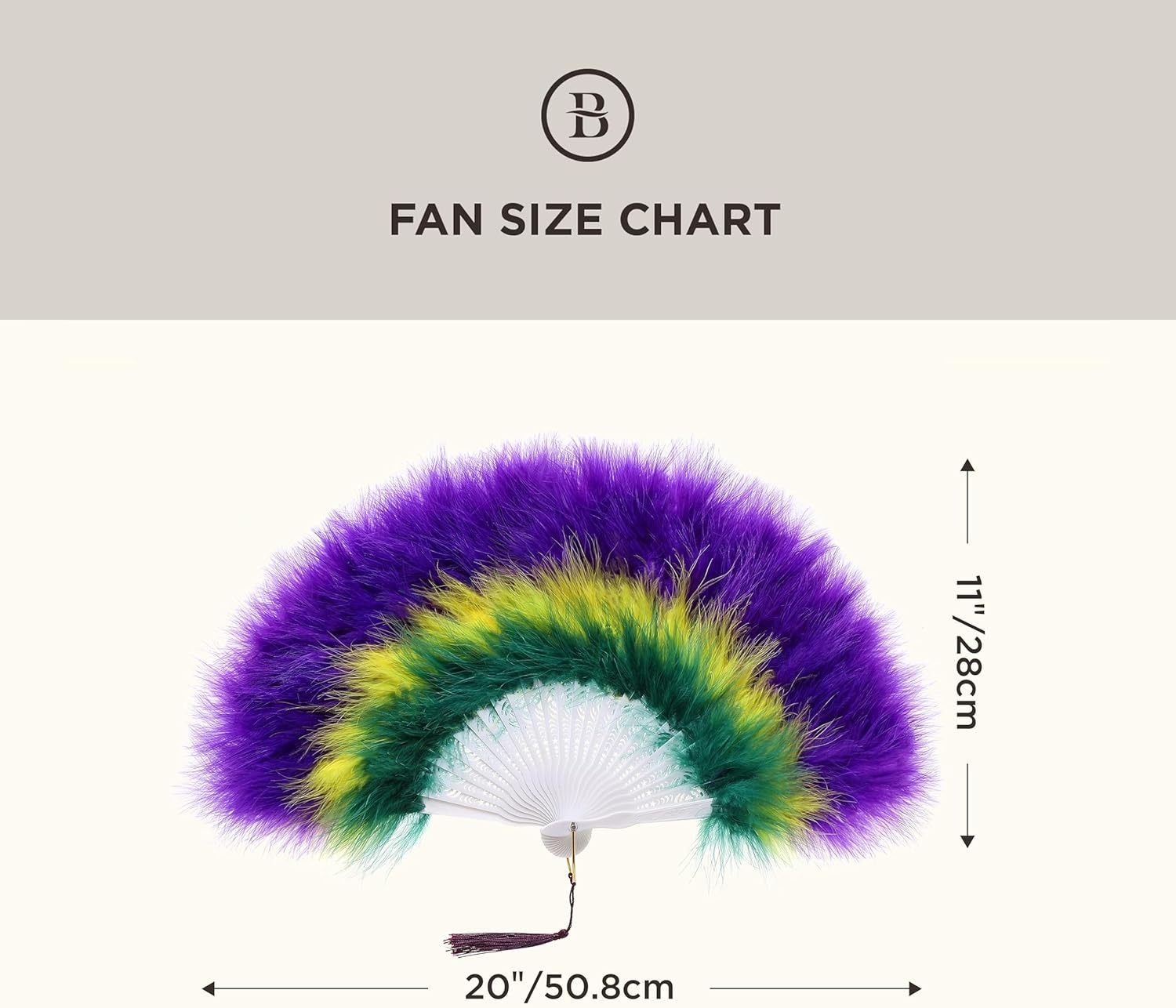 image:imageBABEYOND Marabou Feather Fan 22s Vintage Folding Fan Flapper Hand Fan for Costume Dancing Show Tea Party Wedding DecorationDark Purple