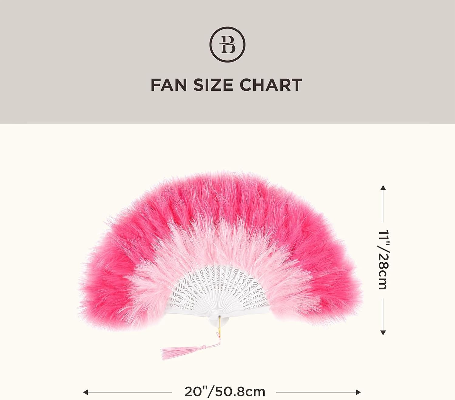 image:imageBABEYOND Marabou Feather Fan 22s Vintage Folding Fan Flapper Hand Fan for Costume Dancing Show Tea Party Wedding DecorationGradientpink