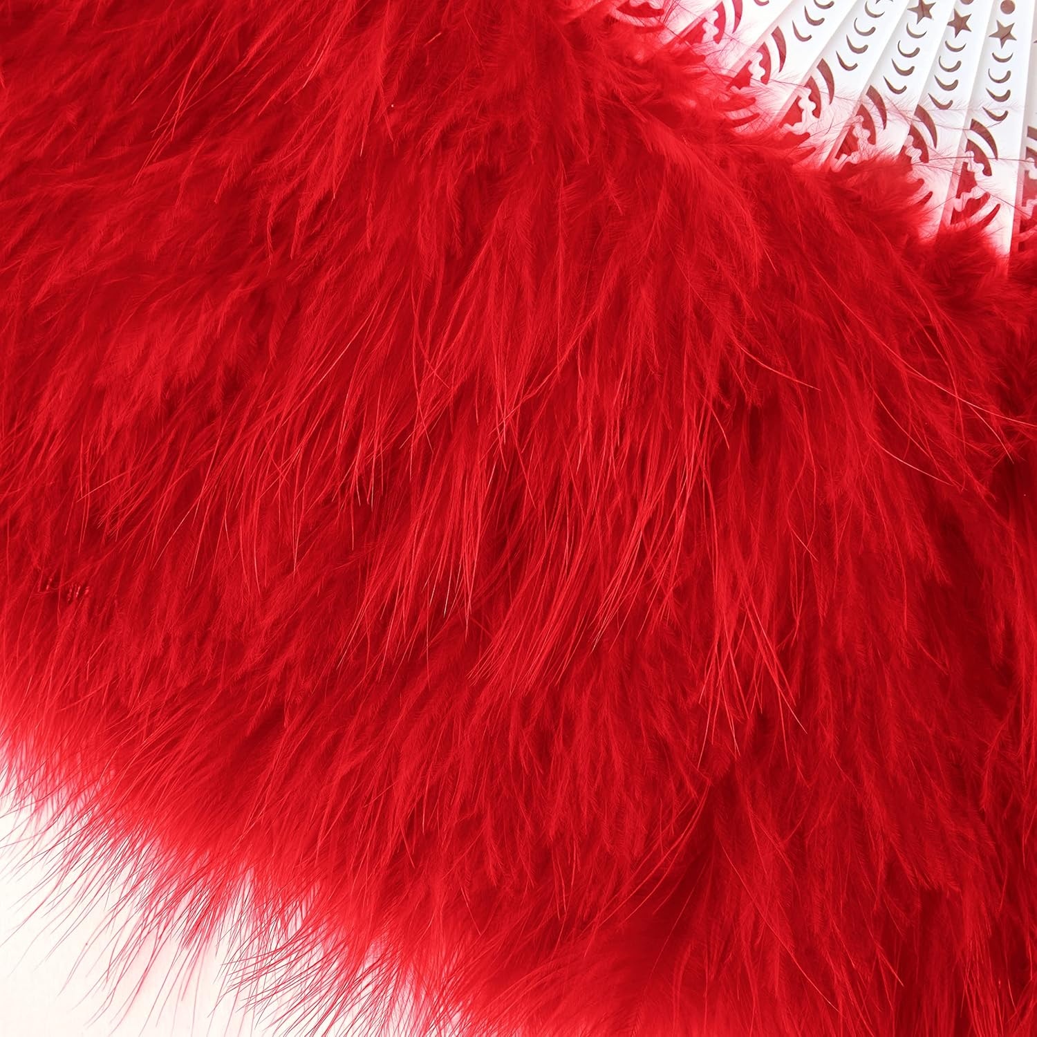 image:imageBABEYOND Marabou Feather Fan 22s Vintage Folding Fan Flapper Hand Fan for Costume Dancing Show Tea Party Wedding DecorationRed