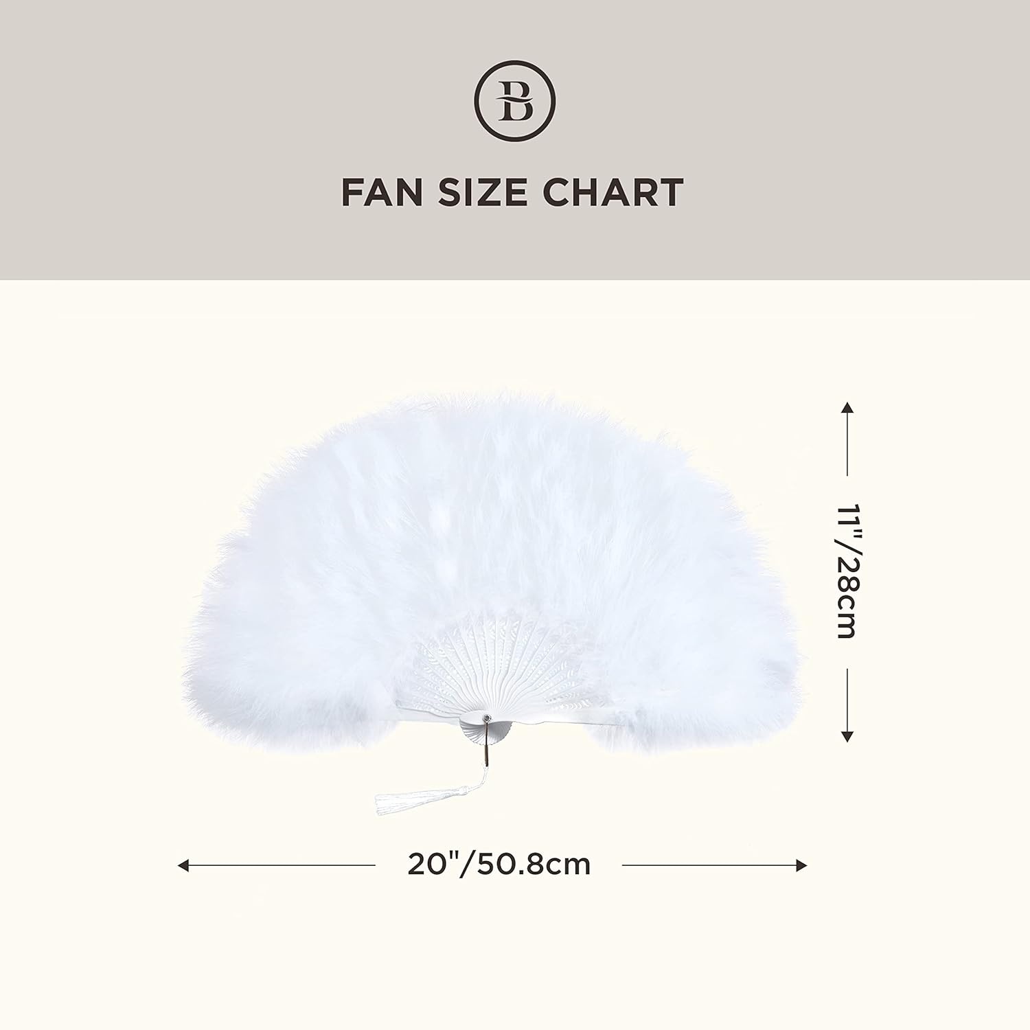 image:imageBABEYOND Marabou Feather Fan 22s Vintage Folding Fan Flapper Hand Fan for Costume Dancing Show Tea Party Wedding DecorationWhite