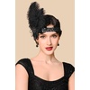 image:imageBABEYOND 1920s Feather Flapper Headband  Vintage Sequin Headpiece for Gatsby Party Roaring 20s Costume AccessoriesBlack