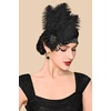 image:imageBABEYOND 1920s Feather Flapper Headband  Vintage Sequin Headpiece for Gatsby Party Roaring 20s Costume AccessoriesBlack
