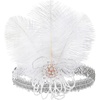 image:imageBABEYOND 1920s Feather Flapper Headband  Vintage Sequin Headpiece for Gatsby Party Roaring 20s Costume AccessoriesWhite