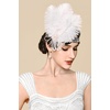 image:imageBABEYOND 1920s Feather Flapper Headband  Vintage Sequin Headpiece for Gatsby Party Roaring 20s Costume AccessoriesWhite