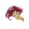 image:imageBABEYOND 1920s Feather Flapper Headpiece  Gatsby Beaded Sequin Headband Roaring 20s Accessories for WomenGreenWine Red
