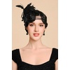 image:imageBABEYOND 1920s Feather Headband Accessory  Vintage Flapper Headpiece for Gatsby Party Roaring 20s CostumeBlack