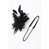 image:imageBABEYOND 1920s Feather Headband Accessory  Vintage Flapper Headpiece for Gatsby Party Roaring 20s CostumeBlack