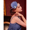 image:imageBABEYOND 1920s Feather Headpiece Flapper  Great Gatsby Vintage Hair Accessory Handmade Womens Headband for Costume PartyLavender
