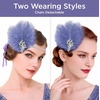 image:imageBABEYOND 1920s Feather Headpiece Flapper  Great Gatsby Vintage Hair Accessory Handmade Womens Headband for Costume PartyLavender