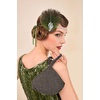 image:imageBABEYOND 1920s Feather Headpiece Flapper  Great Gatsby Vintage Hair Accessory Handmade Womens Headband for Costume PartyOlive Green