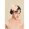 image:imageBABEYOND 1920s Feather Headpiece Roaring 20s Flapper Headband Great Gatsby Crystal Hair Accessory Vintage Jazz Age Hair JewelryGreenChampagne
