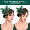 image:imageBABEYOND 1920s Feather Headpiece Roaring 20s Flapper Headband Great Gatsby Crystal Hair Accessory Vintage Jazz Age Hair JewelryGreenGreen