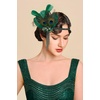 image:imageBABEYOND 1920s Feather Headpiece Roaring 20s Flapper Headband Great Gatsby Crystal Hair Accessory Vintage Jazz Age Hair JewelryGreenGreen