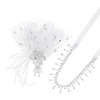 image:imageBABEYOND 1920s Flapper Feather Headpiece Great Gatsby Rhinestone Headband with Hair Clip Vintage Art Deco Party AccessoryWhite