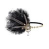 image:imageBABEYOND 1920s Flapper Feather Headpiece for Women Great Gatsby Rhinestone Elastic Headband Handmade Vintage Hair AccessoryBlackBlack