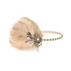 image:imageBABEYOND 1920s Flapper Feather Headpiece for Women Great Gatsby Rhinestone Elastic Headband Handmade Vintage Hair AccessoryBlackChampagne