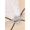 image:imageBABEYOND 1920s Flapper Headband Vintage Feather Hairpiece with Rhinestones Roaring 20s Gatsby Headpiece for WomenGoldSilver