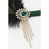image:imageBABEYOND 1920s Flapper Headband for Women Peacock Feather Rhinestone Gatsby Headpiece Vintage Great Gatsby Costume Accessory GreenGreen