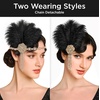 image:imageBABEYOND 1920s Flapper Headpiece Feather Headband with Rhinestones Tassels Roaring 20s Gatsby Costume AccessoryBlack