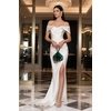image:imageBABEYOND Clutch Purses for Women  Evening Bags Flower Satin Handbag Classy Wristlet Purse for Party Daily WeddingDark Green