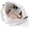 image:imageBABEYOND Clutch Purses for Women  Satin Evening Bag Triangle Purse Pearl Handbag for Wedding Prom PartyWhite