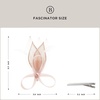 image:imageBABEYOND Fascinator Hair Clip for Women  Tea Party Kentucky Elegant Chic Mesh Feather Flower Bridal Wedding HeadpieceNude Pink