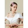 image:imageBABEYOND Fascinator Hair Clip for Women  Tea Party Kentucky Elegant Chic Mesh Feather Flower Bridal Wedding HeadpiecePink