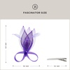 image:imageBABEYOND Fascinator Hair Clip for Women  Tea Party Kentucky Elegant Chic Mesh Feather Flower Bridal Wedding HeadpiecePurple
