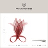 image:imageBABEYOND Fascinator Hair Clip for Women  Tea Party Kentucky Elegant Chic Mesh Feather Flower Bridal Wedding HeadpieceRed