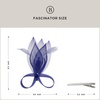 image:imageBABEYOND Fascinator Hair Clip for Women  Tea Party Kentucky Elegant Chic Mesh Feather Flower Bridal Wedding HeadpieceRoyal Blue