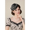 image:imageBABEYOND Fascinators Hats for Women  British Tea Party Kentucky Fascinator Derby Flower Pillbox Hat for Bridal WeddingBlack