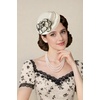 image:imageBABEYOND Fascinators Hats for Women  British Tea Party Kentucky Fascinator Derby Flower Pillbox Hat for Bridal WeddingWhite