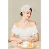 image:imageBABEYOND Fascinators Hats for Women  Sinamay Tea Party Fascinators Kentucky Headband British Derby Hat for Wedding CocktailBeige