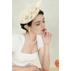 image:imageBABEYOND Fascinators Hats for Women  Tea Party 2026 Kentucky Fascinator Pillbox Derby Hat Sinamay Headband with Hair ClipBeige