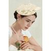 image:imageBABEYOND Fascinators Hats for Women  Tea Party 2026 Kentucky Fascinator Pillbox Derby Hat Sinamay Headband with Hair ClipBeige