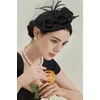 image:imageBABEYOND Fascinators Hats for Women  Tea Party 2026 Kentucky Fascinator Pillbox Derby Hat Sinamay Headband with Hair ClipBlack