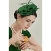 image:imageBABEYOND Fascinators Hats for Women  Tea Party 2026 Kentucky Fascinator Pillbox Derby Hat Sinamay Headband with Hair ClipDark Green