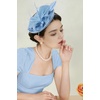 image:imageBABEYOND Fascinators Hats for Women  Tea Party 2026 Kentucky Fascinator Pillbox Derby Hat Sinamay Headband with Hair ClipLight Blue