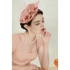 image:imageBABEYOND Fascinators Hats for Women  Tea Party 2026 Kentucky Fascinator Pillbox Derby Hat Sinamay Headband with Hair ClipNude Pink