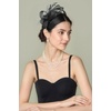 image:imageBABEYOND Fascinators Hats for Women  Tea Party Hat Kentucky Elegant Tulle Feather Ribbon Bridal Wedding Derby HeadbandBlack